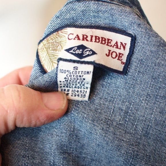 Caribbean Joe‎ Denim Jacket Blue Size Small - Picture 12 of 12